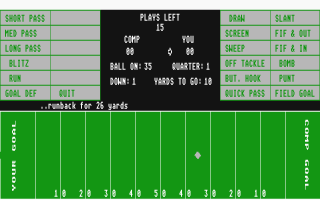 American Football atari screenshot